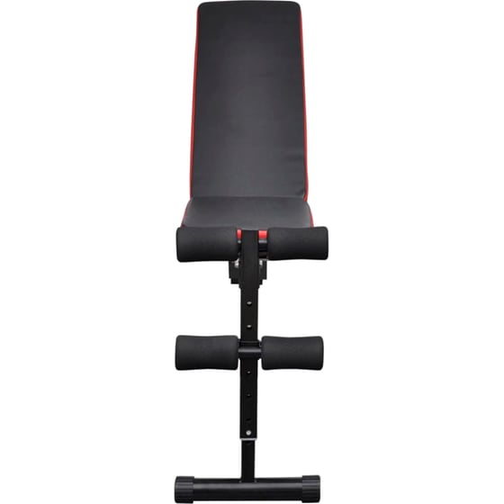 Ρυθμιζόμενος Πάγκος Γυμναστικής VidaXL 125x35cm 60.5kg - Μαύρος/Κόκκινος image 4