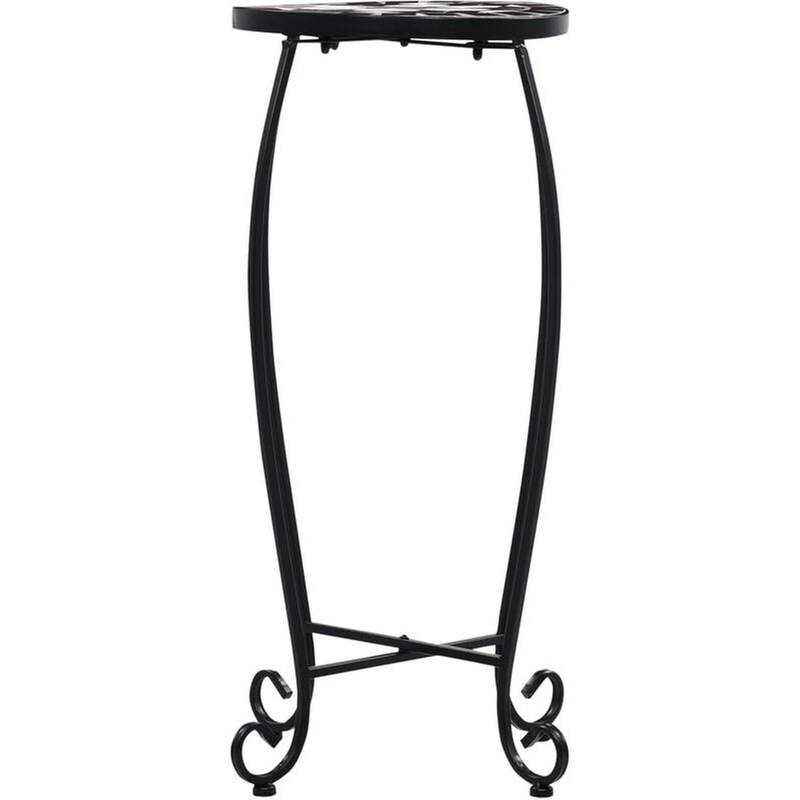 Τραπέζια Εξωτερικού Χώρου Βοηθητικά VidaXL 3 τμχ από Σίδηρο - Λευκό/Μαύρο VIDAXL