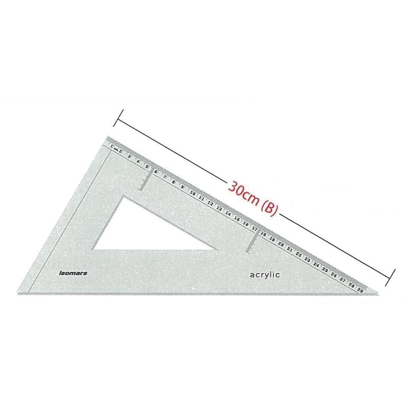 ISOMARS Ακρυλικό Τρίγωνο Isomars 60° 30 cm