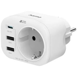 Μονόπριζο Hama 223342 1 Θέση & 2x Usb, Usb-C - Λευκό