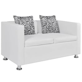 Διθέσιος Καναπές VidaXL 120x62.5cm - Λευκό