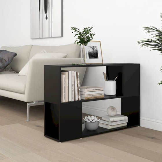 VidaXL Βιβλιοθήκη από Επεξεργασμένο Ξύλο 100x24x63 cm - Μαύρη image 1