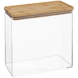 Φαγητοδοχείο Spitishop Πλαστικό 20x10x20cm - Διάφανο/Καφέ