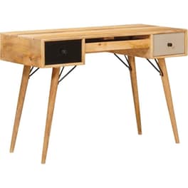 Γραφείο Γραφής VidaXL από Μασίφ Ξύλο Μάνγκο 110x55x76 cm - Καφέ