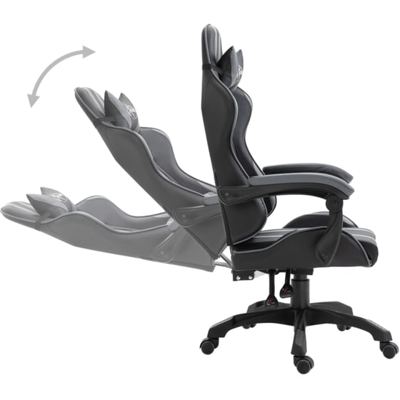 Καρέκλα Gaming VidaXL από Τεχνητό Δέρμα - Μαύρη/Γκρι image 1