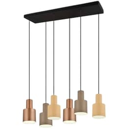 Trio Lighting Κρεμαστό Φωτιστικό Μαύρο Ράγα για 6 Λαμπτήρες E27 85x27x150εκ.