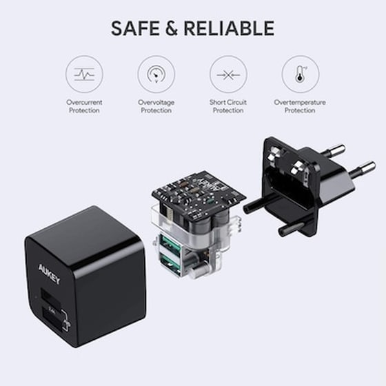 Φορτιστής Πρίζας Aukey Pa-u32 2x Usb 12W - Black image 4