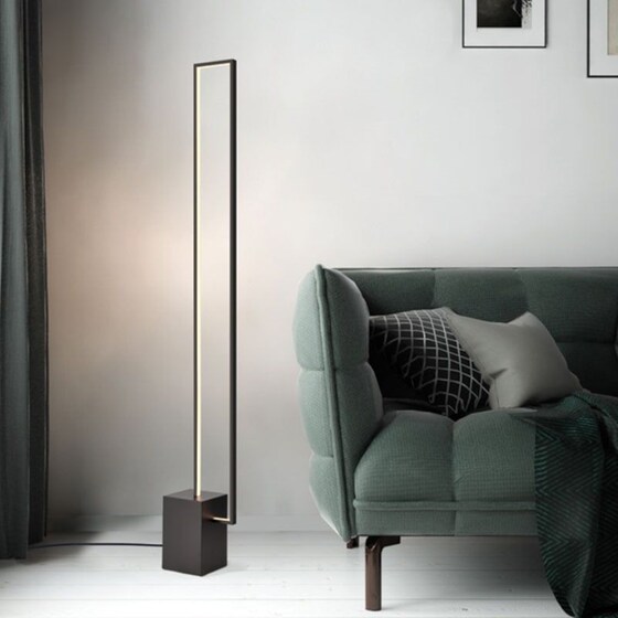 Φωτιστικό Δαπέδου Led Aca Aelia Pn30ledfbk από Αλουμίνιο 20x14x150 cm - Μαύρο image 1