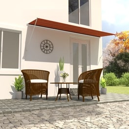 Τέντα Vidaxl Συρόμενη 400x150cm - Πορτοκαλί/Καφέ