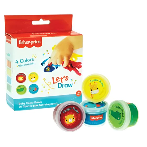 Δακτυλομπογιές Fisher Price 4 Τεμάχια image 0