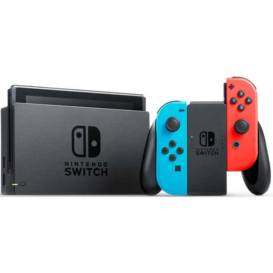 Nintendo Switch 2019 Neon Blue/Neon Red & Mario + Rabbids Sparks of Hope Bundle image 2