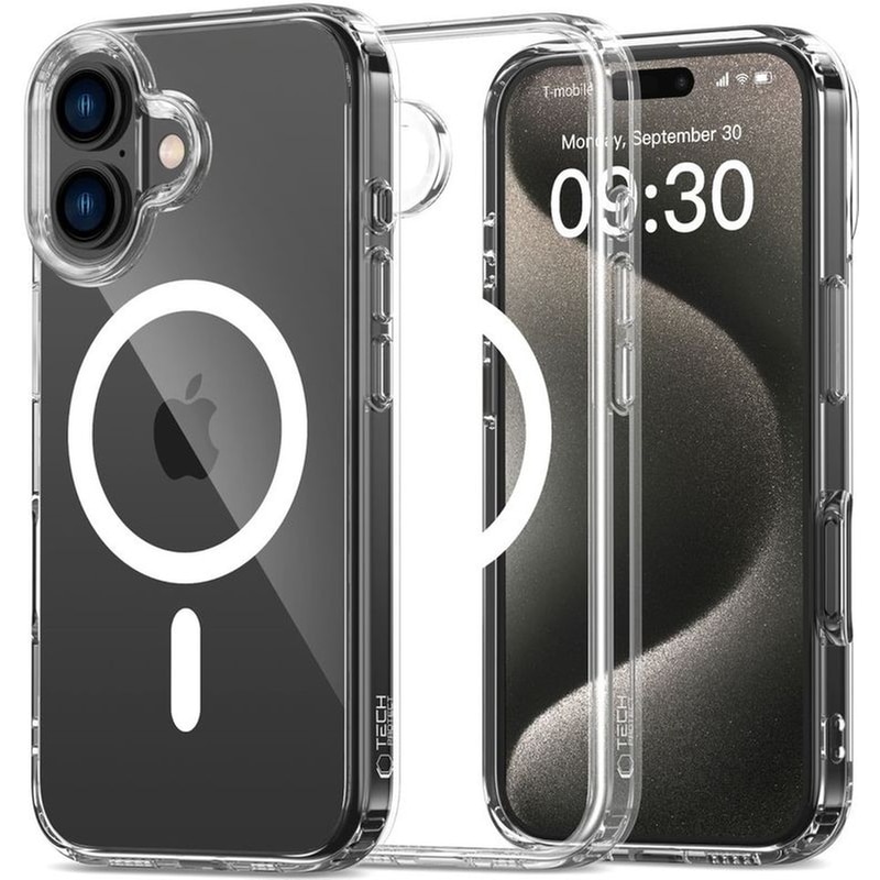 Θήκη Apple iPhone 16 Plus - Tech-Protect Flexair Hybrid Σκληρή με MagSafe - Clear (5906302311477)