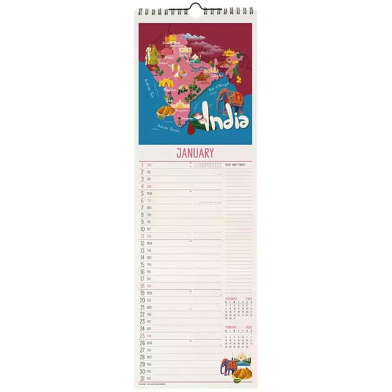 Ημερολόγιο Τοίχου Legami 2026 Lets Travel 16x49cm image 2