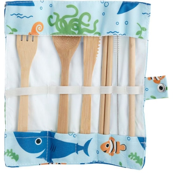 Puckator Σετ Μαχαιροπήρουνα Bamboo - Ocean image 3