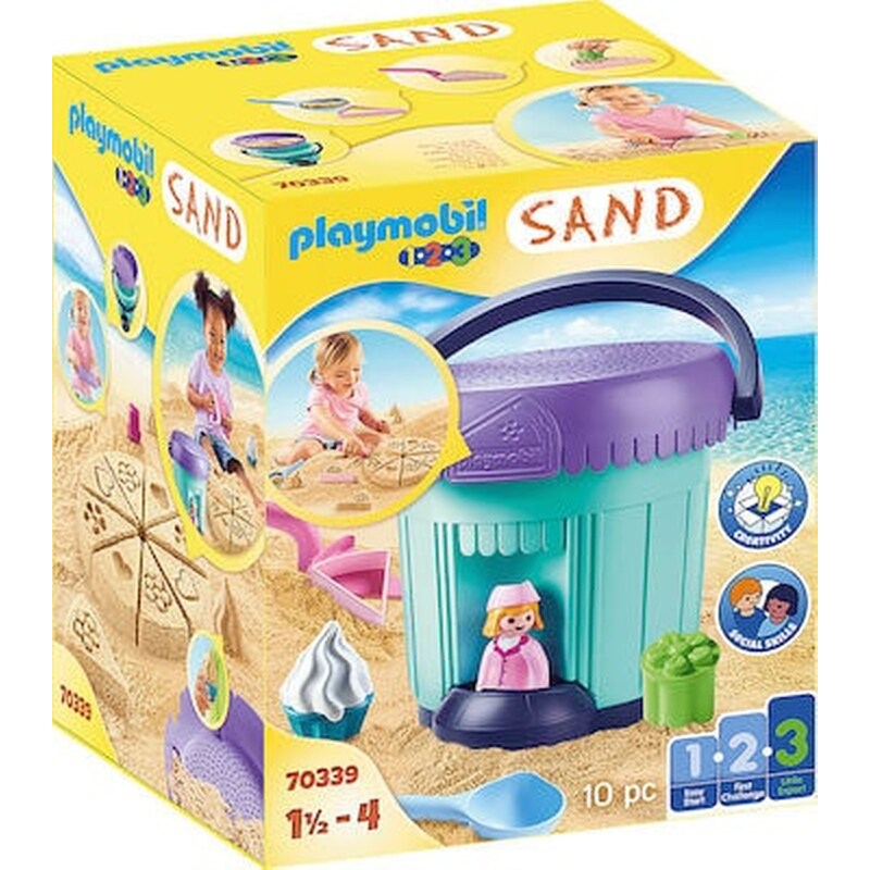 PLAYMOBIL® 1·2·3 Sand Κουβαδάκι – Ζαχαροπλαστείο (70339)