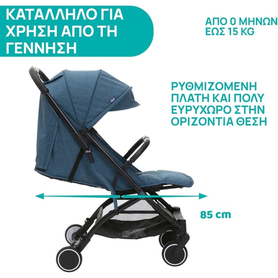 Chicco Καρότσι Μωρού TrolleyMe Calypso Blue image 4