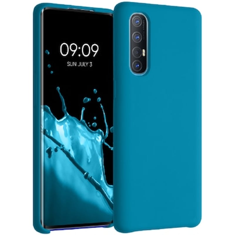 KWMOBILE Θήκη Oppo Oppo Find X2 Neo - Kwmobile Soft Flexible Rubber Protective Cover - Caribbean Blue