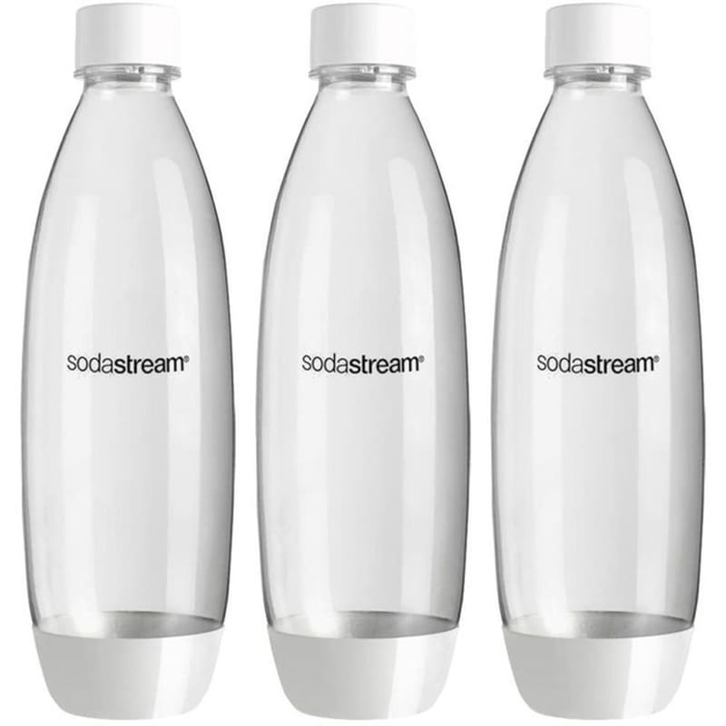Σετ Μπουκάλια Slim Πλαστικά SODASTREAM SS-BSL-3W 3τμχ 1 L Λευκό/Διάφανο