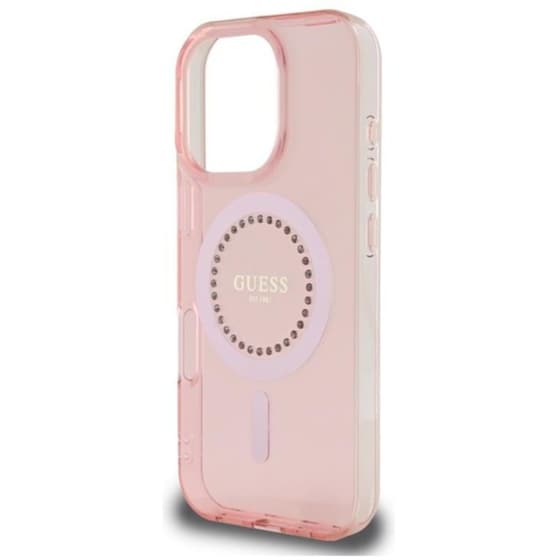 Θήκη Apple iPhone 16 Pro Max Guess Rhinestones - Ροζ image 3