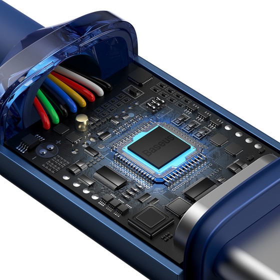 Καλώδιο δεδομένων Baseus Crystal Shine Series Usb-C to Usb-C 100W 1.2m - Blue image 2
