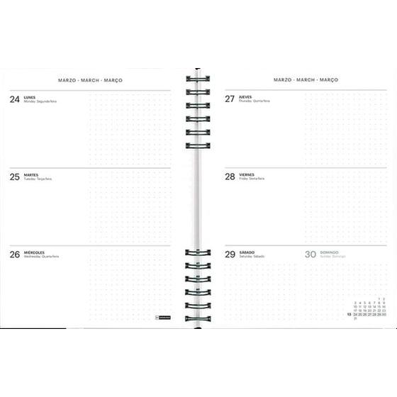 Ημερολόγιο Εβδομαδιαίο Miquelrius 2025 12M Σπιράλ Πράσινο image 1
