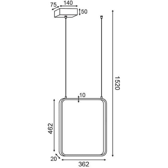 Φωτιστικό Οροφής Led Aca Symetria V30ledp36bk Μεταλλικό - Μαύρο image 1