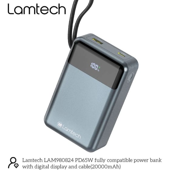 Powerbank Lamtech LAM980824 20.000 mAh 65W - Blue image 3