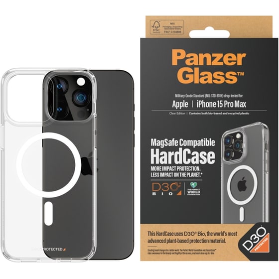 Θήκη Apple iPhone 15 Pro Max - PanzerGlass Hardcase Magsafe Compatible with D30 - Διάφανο image 2