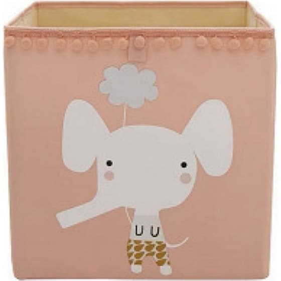 Παιδικό Κουτί Αποθήκευσης - Boho Pink Elephant image 0
