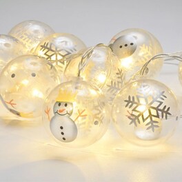Χριστουγεννιάτικη Γιρλάντα Aca Decor 10 LED Snowman