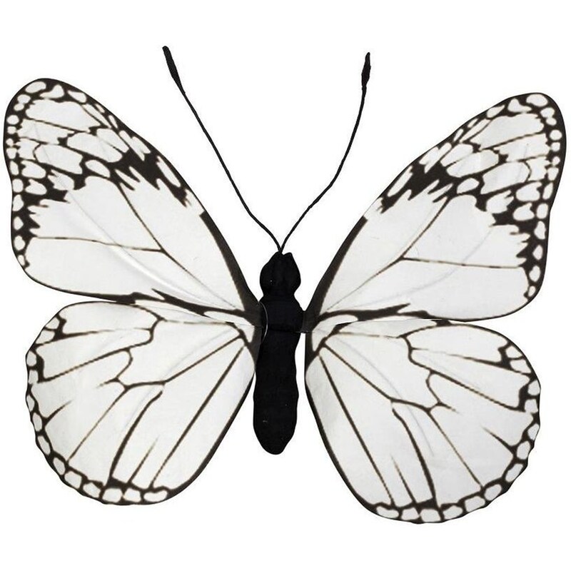Διακοσμητικό Espiel Πεταλούδα Χάρτινο 30x27x3 cm – Λευκό/Μαύρο