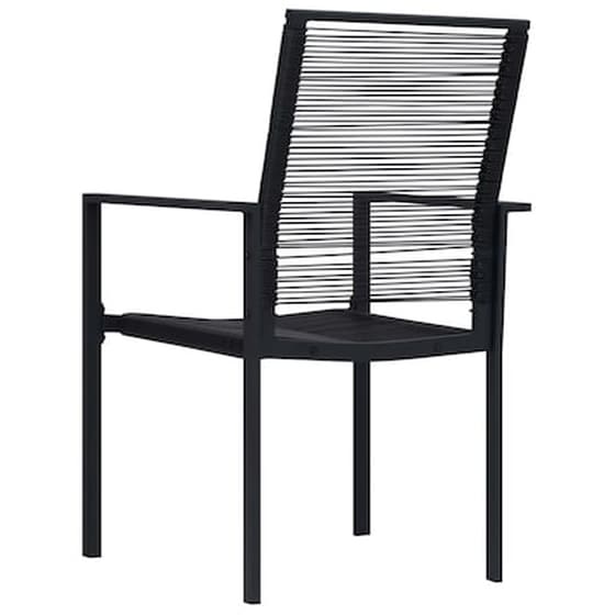 Καρέκλες Kήπου Vidaxl από Ρατάν/Pvc 4 Τεμ. 60x55x90cm - Μαύρες image 5