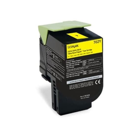 Toner Lexmark 702Y 1K 70C20Y0 - Yellow image 1