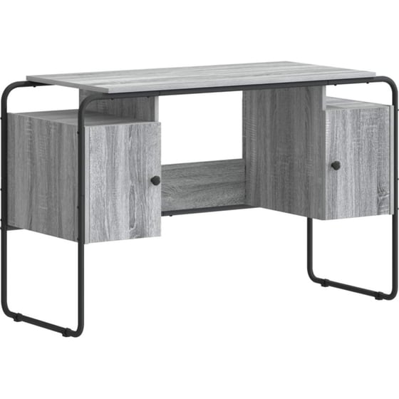 Γραφείο VidaXL με Αποθηκευτικό Χώρο 120x50,5x75,5 cm - Γκρι Sonoma image 0
