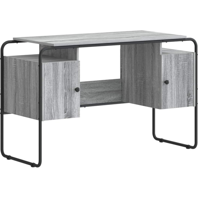 Γραφείο VidaXL με Αποθηκευτικό Χώρο 120x50,5x75,5 cm - Γκρι Sonoma