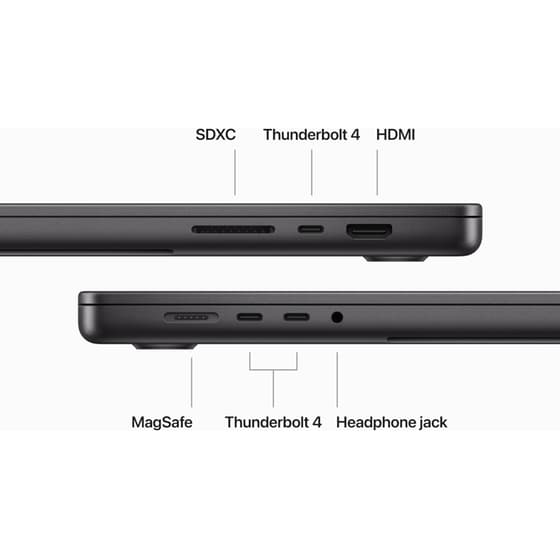 Apple MacBook Pro 16" M3 Pro Chip QHD+ (Apple M3 Pro 12 Cores/18GB/512GB SSD/18 Core GPU/macOS) Space Black image 5