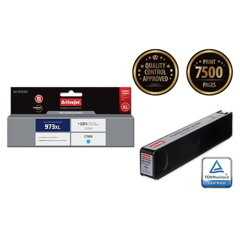 Συμβατό HP 973XL Κυανό Μελάνι Εκτυπωτή F6t81ae