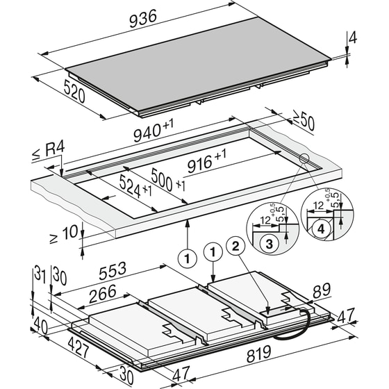 MIELE KM8895 FL 93.6 cm Μαύρο Εστία Επαγωγική Αυτόνομη image 4