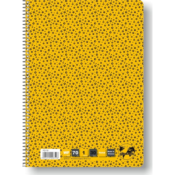 Τετράδιο Σπιράλ Globus Folio A4 30 Φύλλων (1 Τεμάχιο) image 3