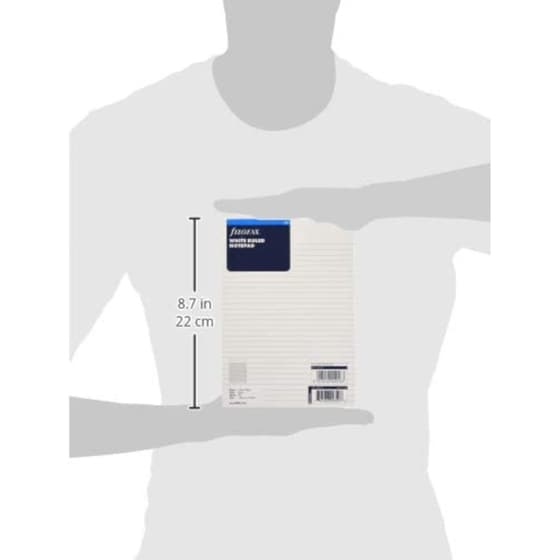 Ανταλλακτικά Φύλλα Σημειώσεων A5 Filofax Μπλοκ Λευκό Ριγέ image 2