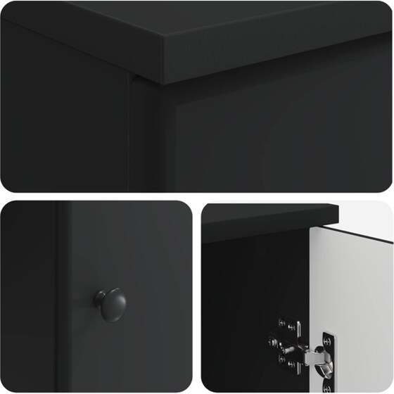 Γραφείο VidaXL από Επεξεργασμένο Ξύλο 142,5x50x75 cm - Μαύρο image 3