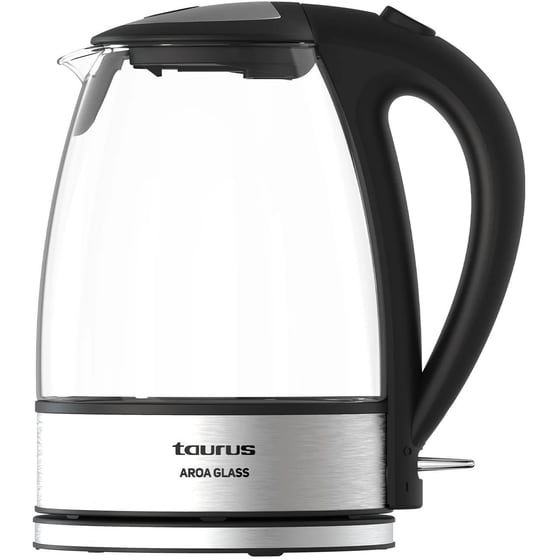 Βραστήρας TAURUS AROA GLASS 2200 W 1.7 L Ασημί/Μαύρο image 0
