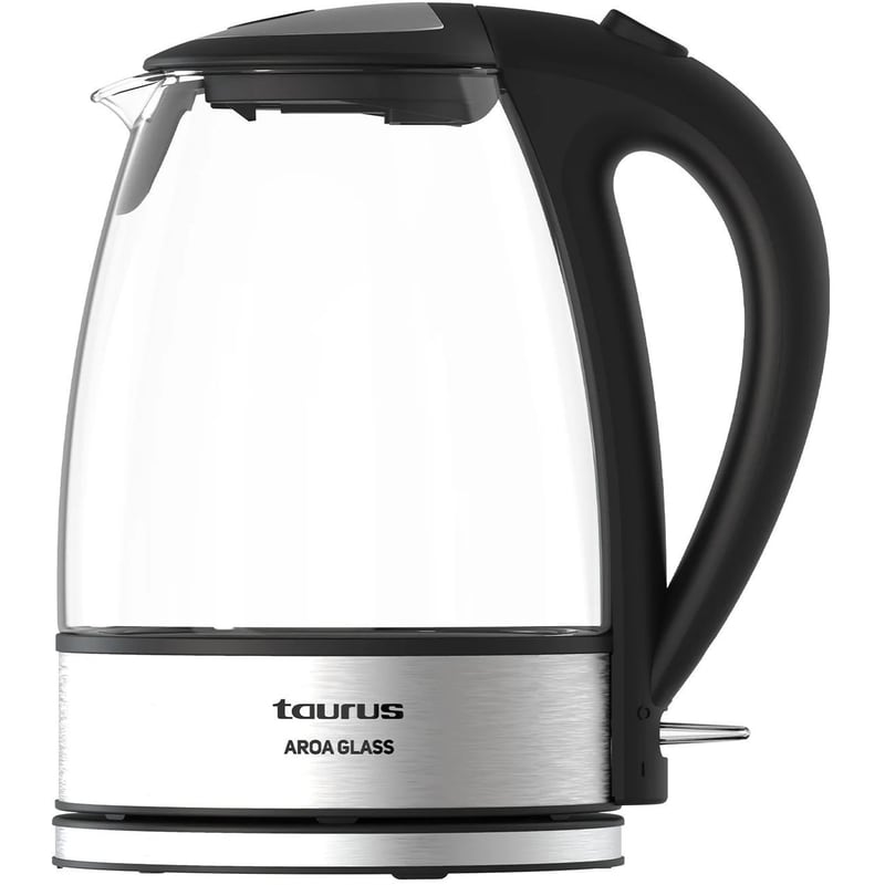 Βραστήρας TAURUS AROA GLASS 2200 W 1.7 L Ασημί/Μαύρο