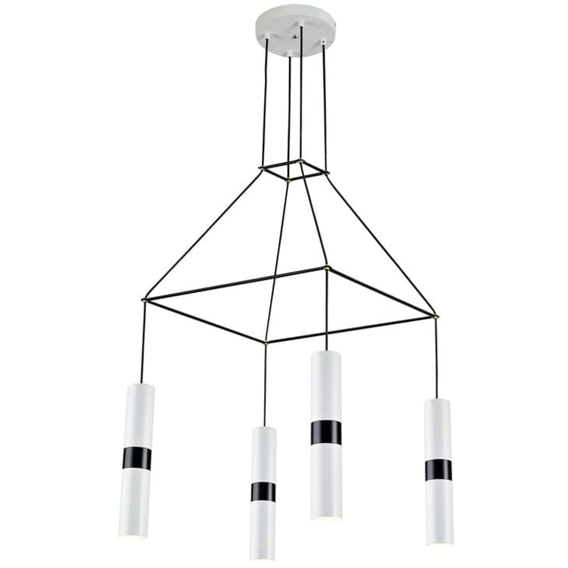 Φωτιστικό Οροφής Πολύφωτο Aca Decor Da Vinci Hm854p56wh Μεταλλικό - Μαύρο/Λευκό