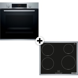 BOSCH PIE645BB5E & HRA574BS0 71 Lt Inox Eντοιχιζόμενο Σετ Φούρνος και Εστία
