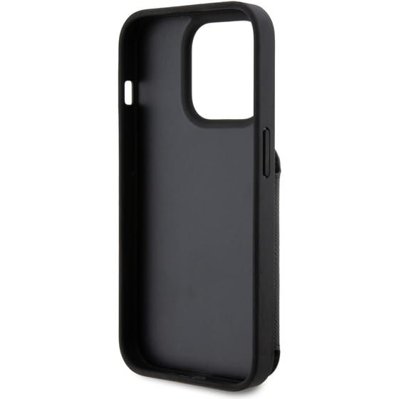 Θήκη Karl Lagerfeld iPhone 15 Pro - Karl Lagerfeld Karl Choupette Saffiano Cardslots & Stand Case - Black image 2
