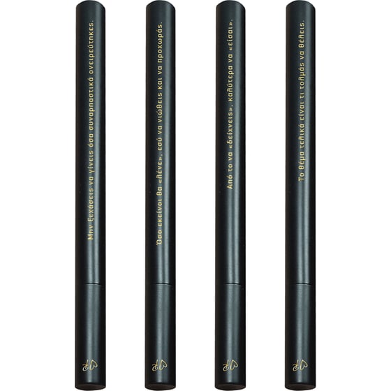 Στυλό Felt Pen Ρενέ Μαύρο Μεταλλικό (4 Σχέδια) - Τυχαία Επιλογή Σχεδίου image 0