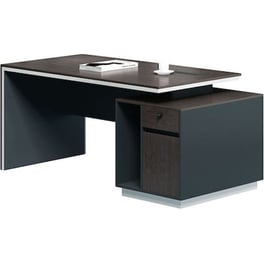 Γραφείο 24Mall 200x80x75cm Καρυδί - Sky Grey