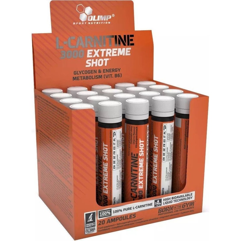 Λιποδιαλύτης OlimpL-carnitine 3000 Extreme Shot Πορτοκάλι - 20x25ml αμπούλες φωτογραφία