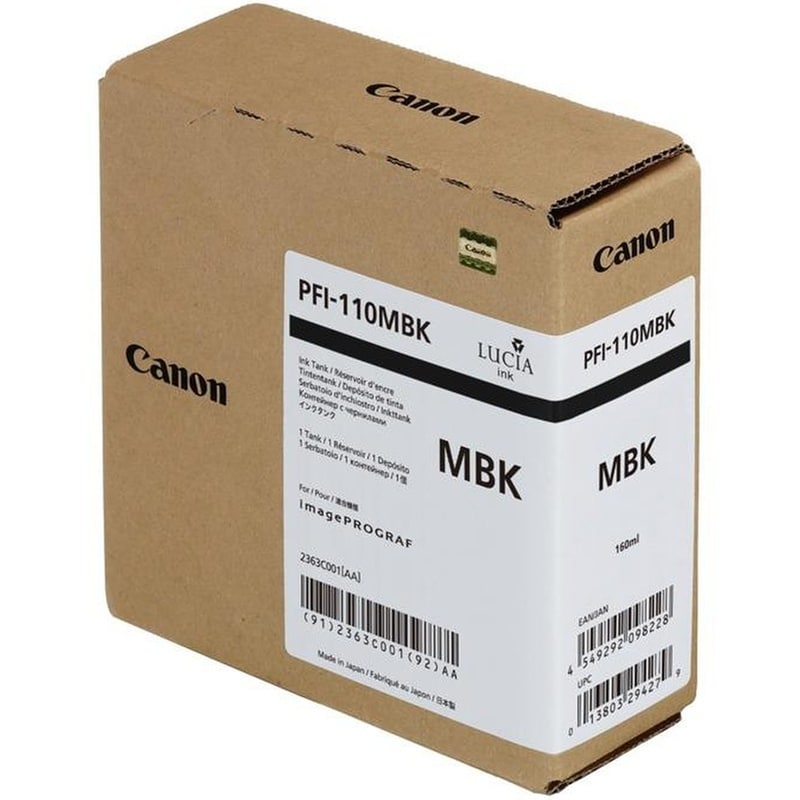 Canon PFI-110MBK Ματ Μαύρο Μελάνι Εκτυπωτή 2363C001
